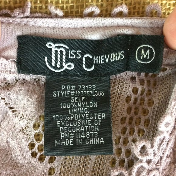 Miss Chievous Lilac Lace Sleeveless Dress Sz M - Picture 6 of 7